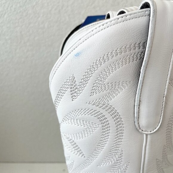 Lane MEGAN MORONEY Smokeshow Cowboy Boots Womens 9.5 White Western Tall Snip Toe - Picture 7 of 13